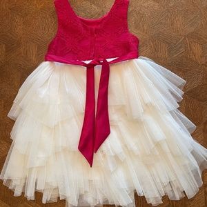 Red and Cream girl’s dress size 4